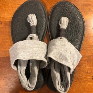 Sanuk Yoga Mat Knit Strap Sling Sandals - Size 6